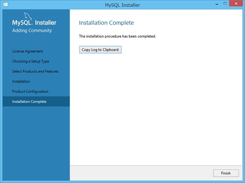 Installation Complete 画面