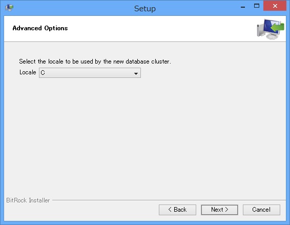Advanced Options ダイアログ